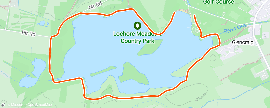 Map of the activity, Lochore Meadows Country Park Circular