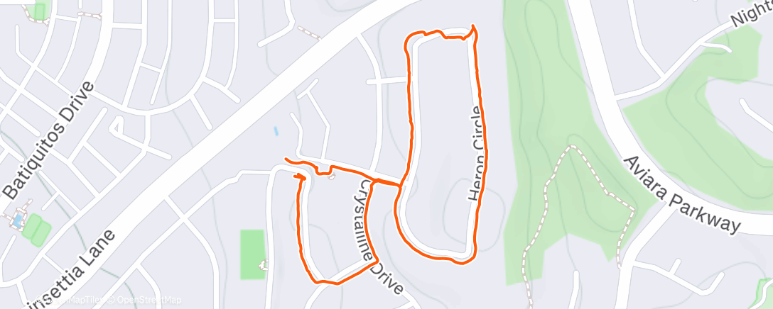 Map of the activity, Morning Walk
