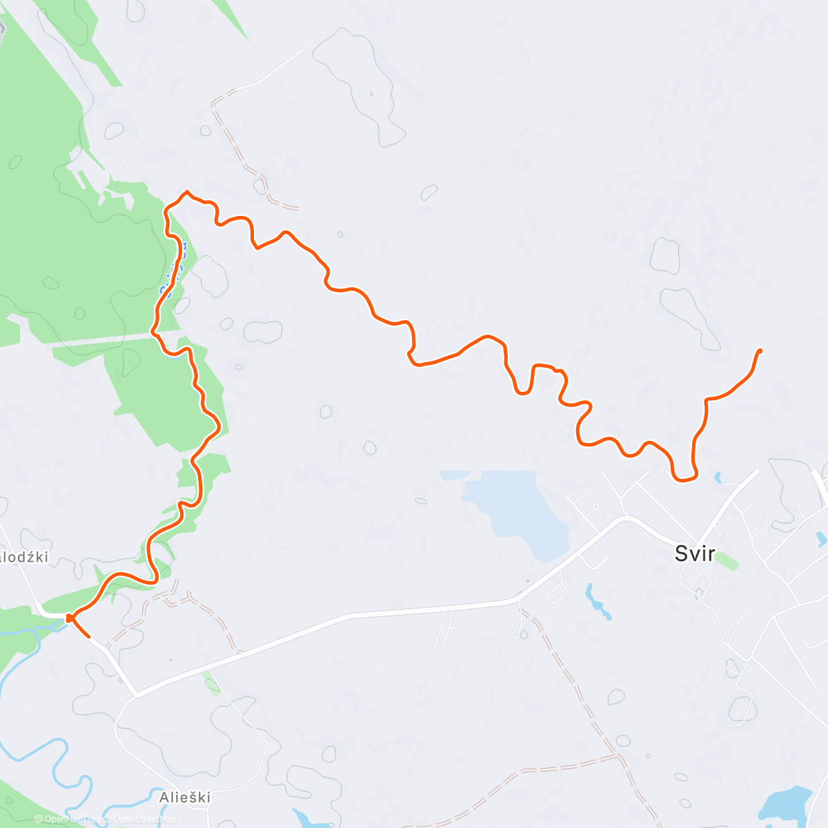 Map of the activity, Вводный поход. День 2