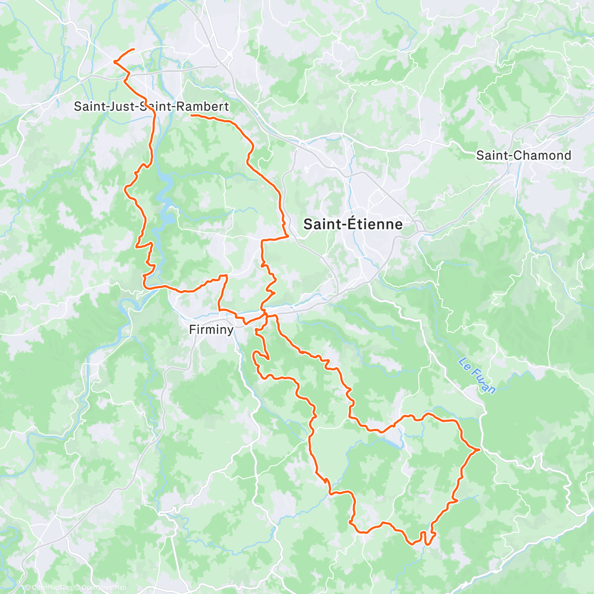 Map of the activity, Endurance longue avec les 🟡⚫️🐝🤘