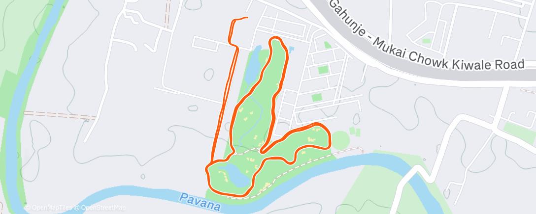 Map of the activity, Morning Run