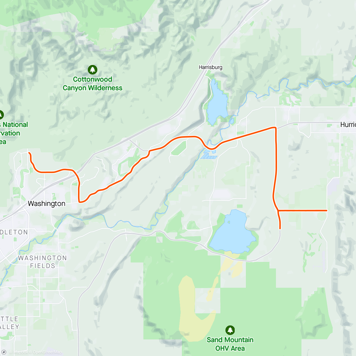 Map of the activity, ROUVY - St. George 30km | UTAH | USA