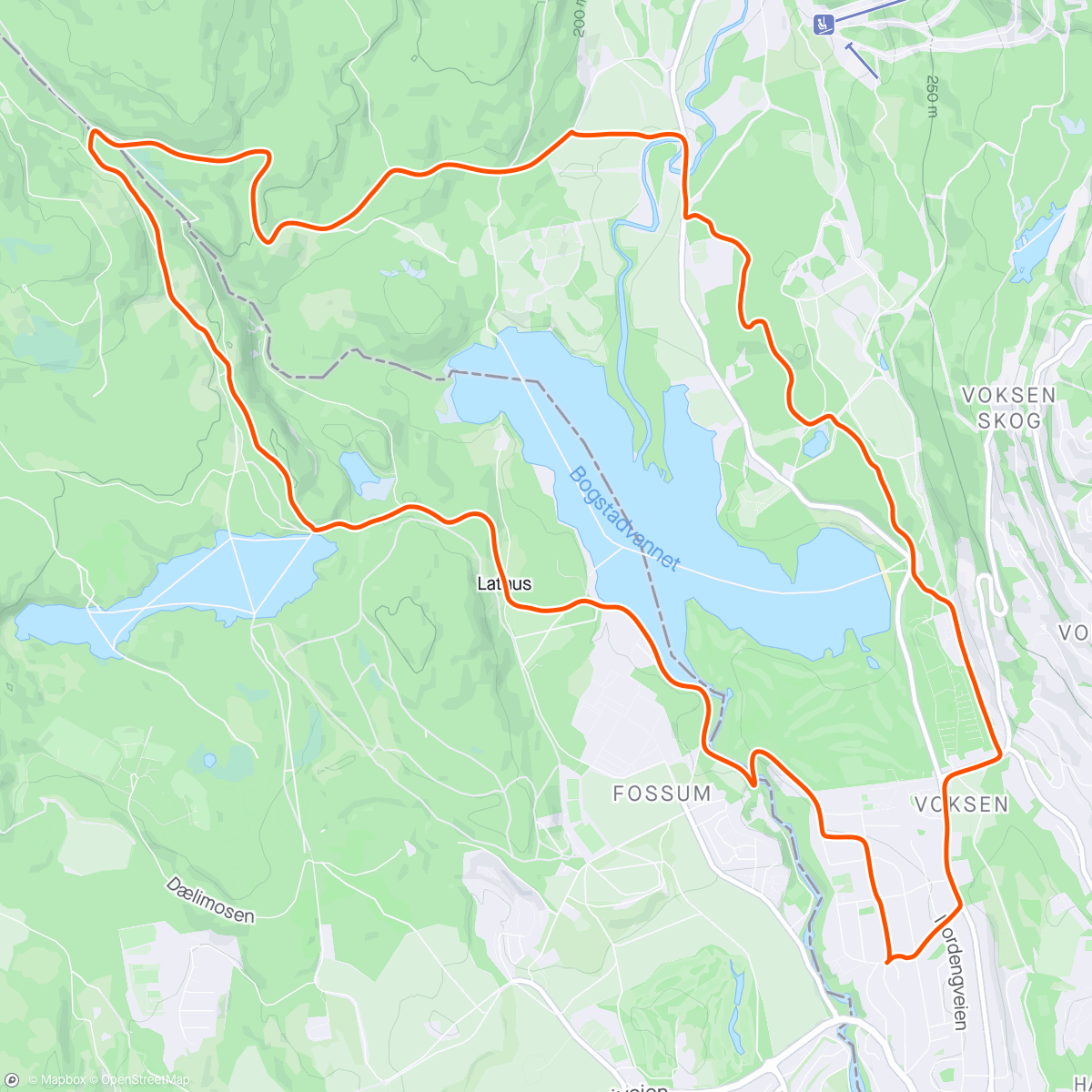 Map of the activity, Skogstur med Else