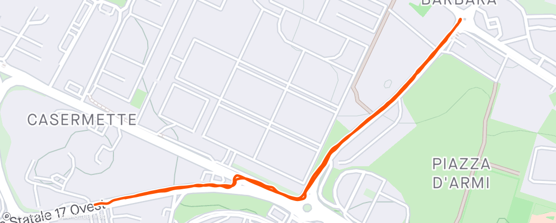 Map of the activity, Walk & stretch, Giro st 8