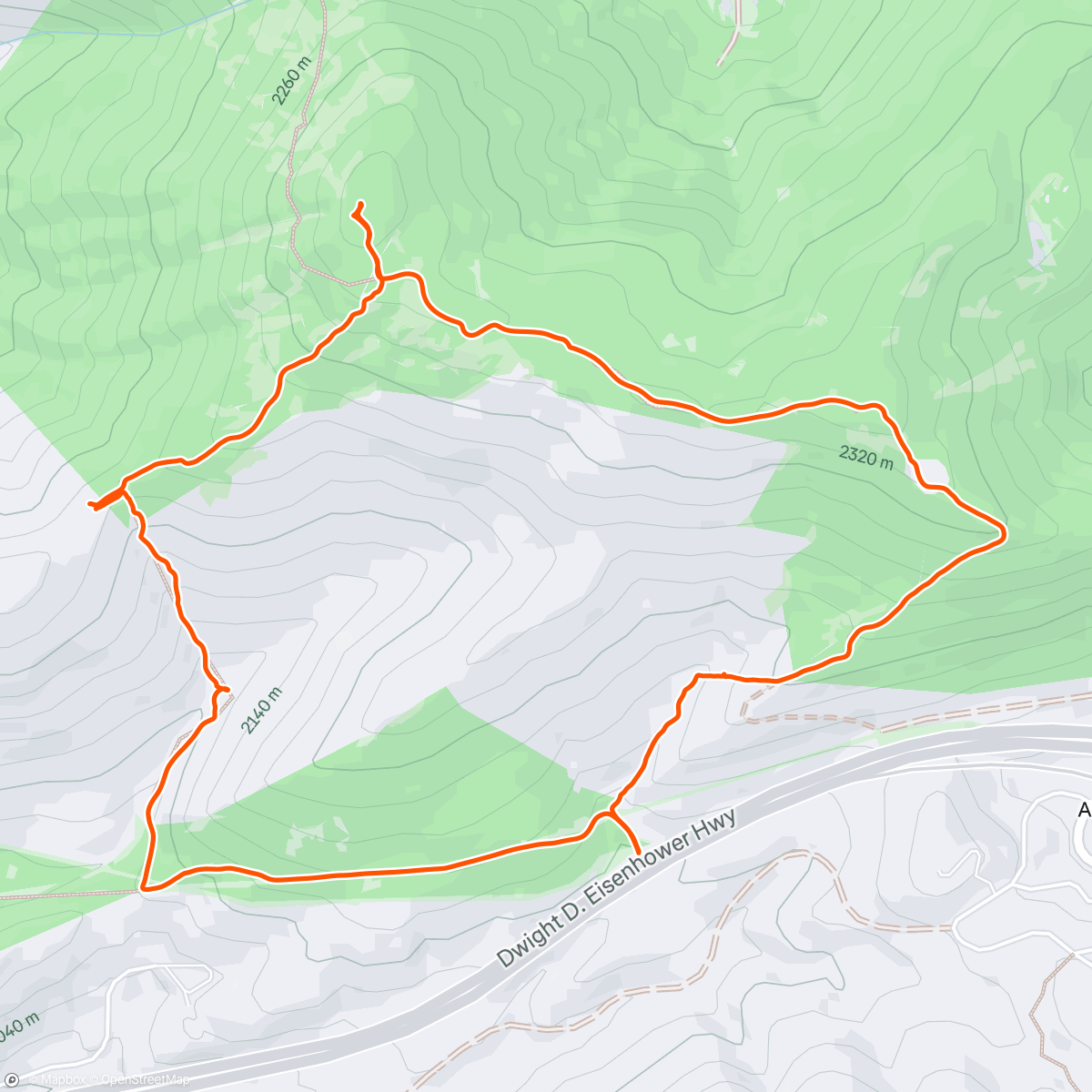 Map of the activity, Afternoon Trail Run