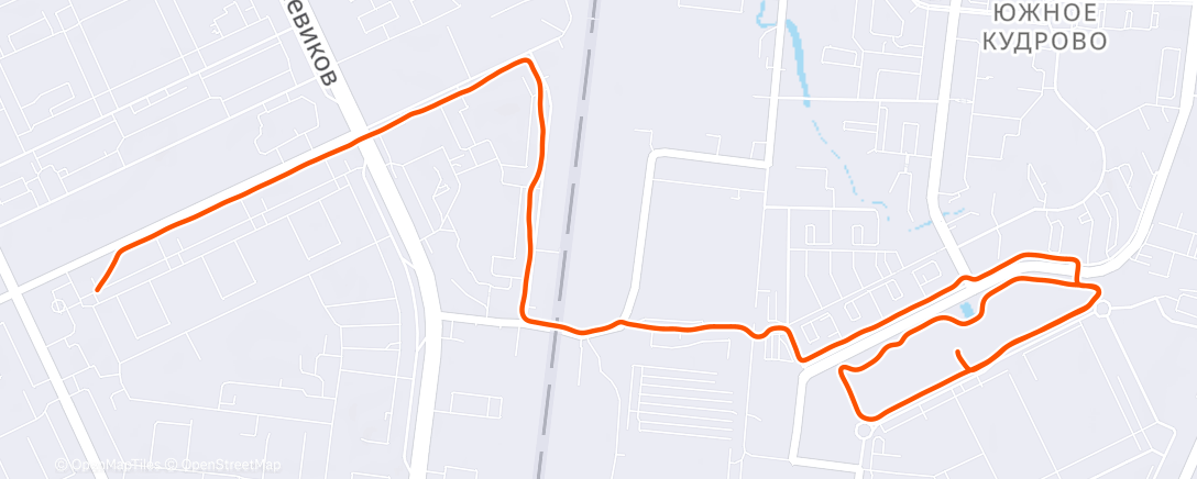 Map of the activity, Утренний забег