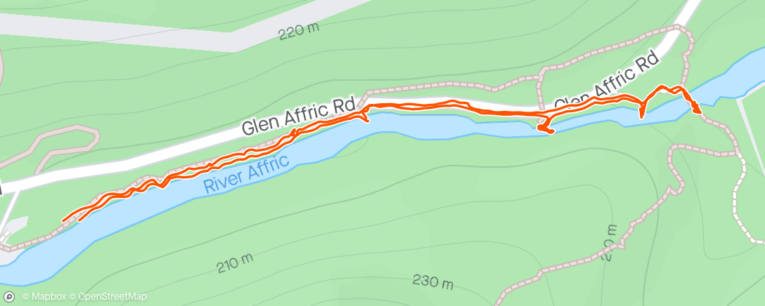 Mapa de la actividad, Afternoon Hike