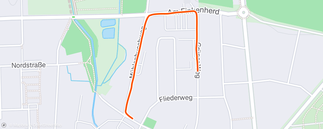 Map of the activity, Evening Workout