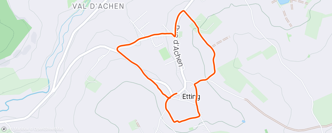 Map of the activity, Morning Run