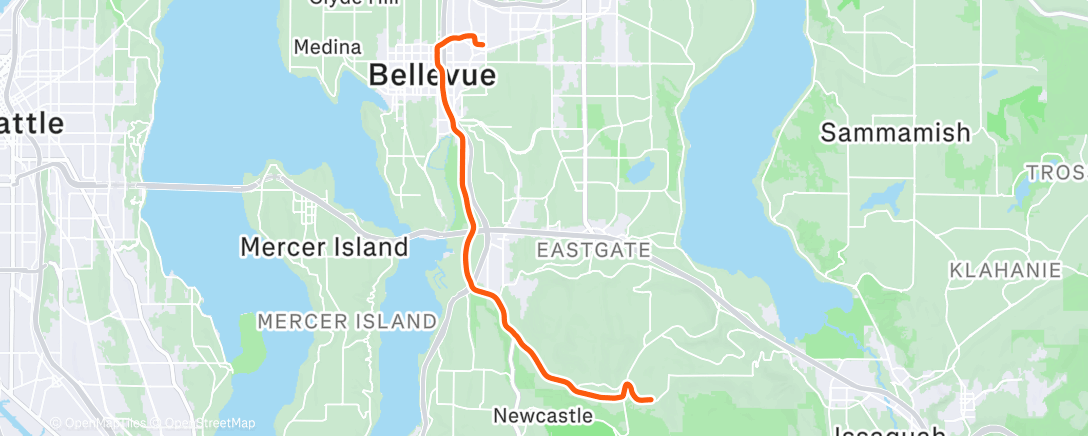 Map of the activity, Morning Ride