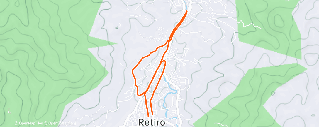 Map of the activity, Carrera de mañana