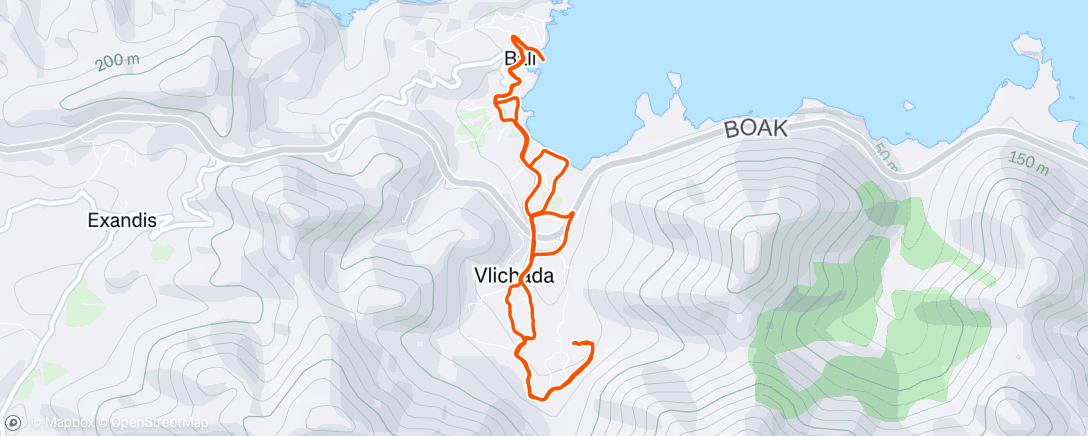 Map of the activity, Morning Run
