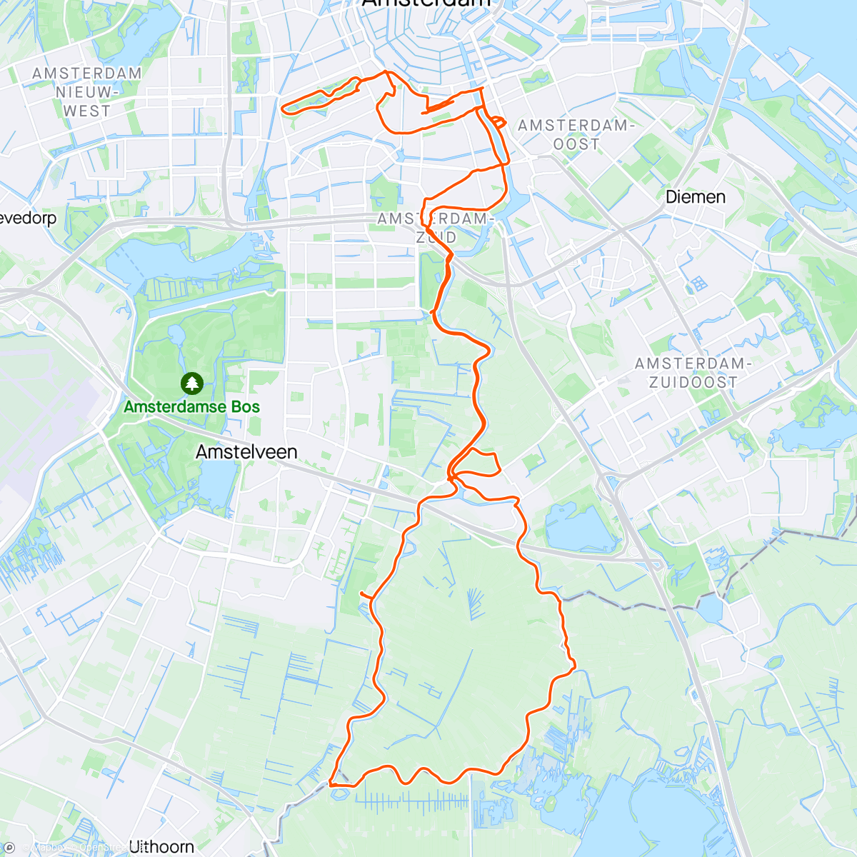 Map of the activity, A day in Amsterdam