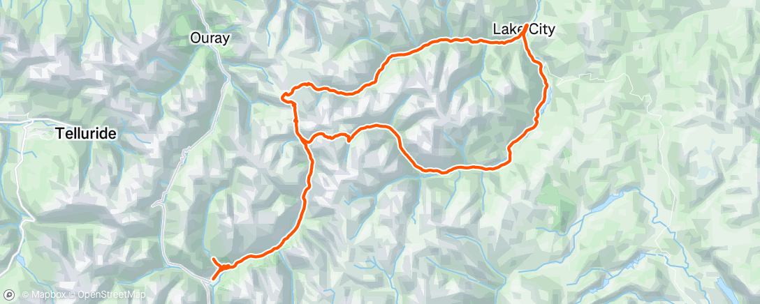 Map of the activity, Alpine Loop