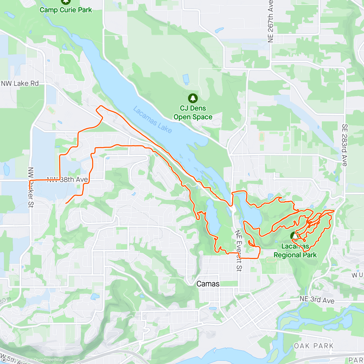 Map of the activity, Mother's Day Date ride with Katina and third wheel Randy!