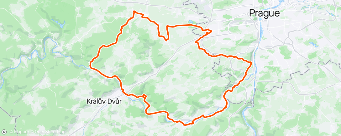 Kaart van de activiteit “Silnice přes Nižbor”