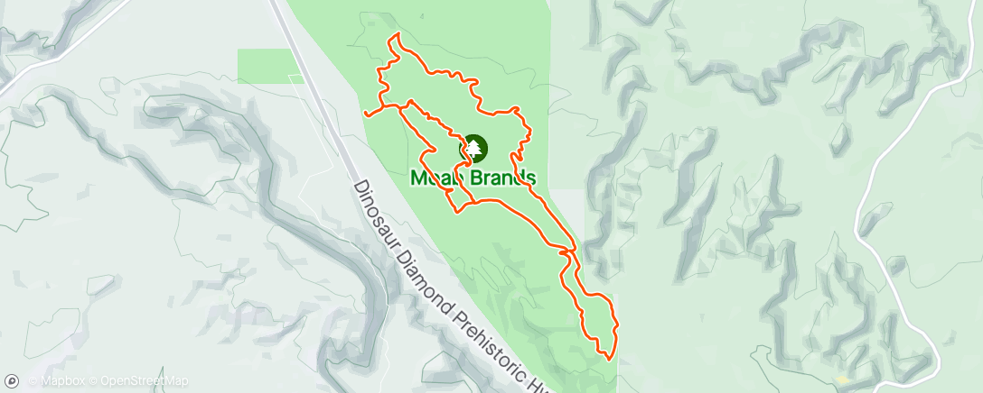 Map of the activity, Moab Brand Trails