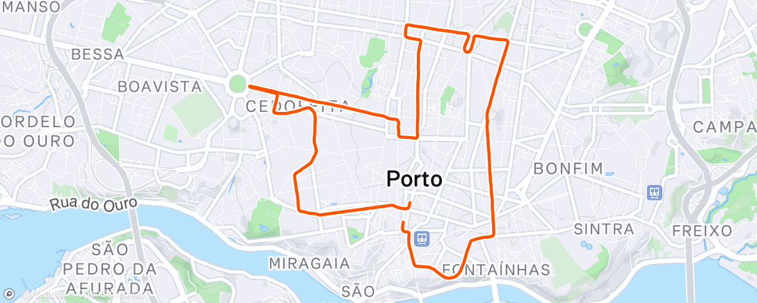 Map of the activity, São Silvestre do Porto 2025