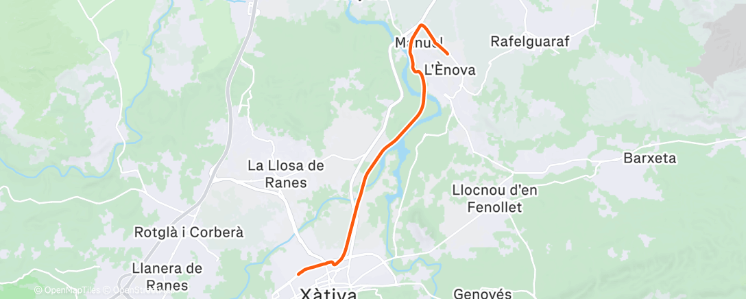 Map of the activity, Afternoon Ride