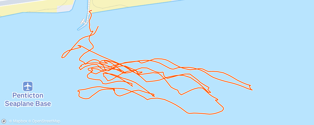 Map of the activity, Little evening sesh before the west