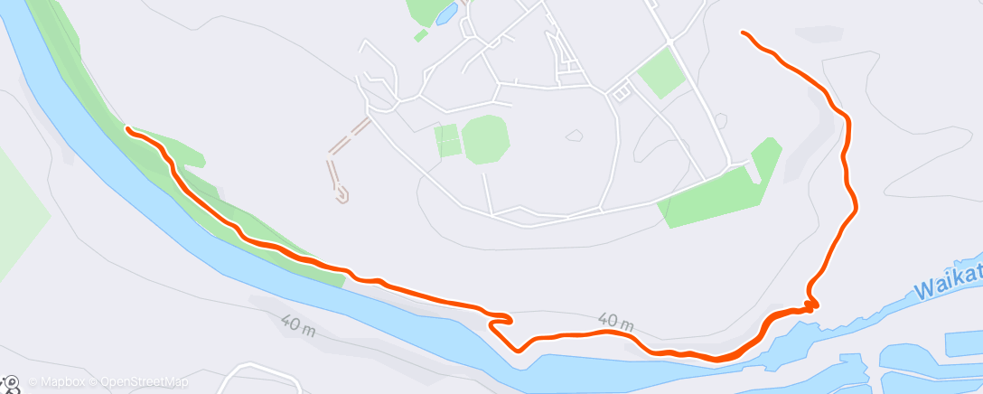 Map of the activity, Afternoon Run