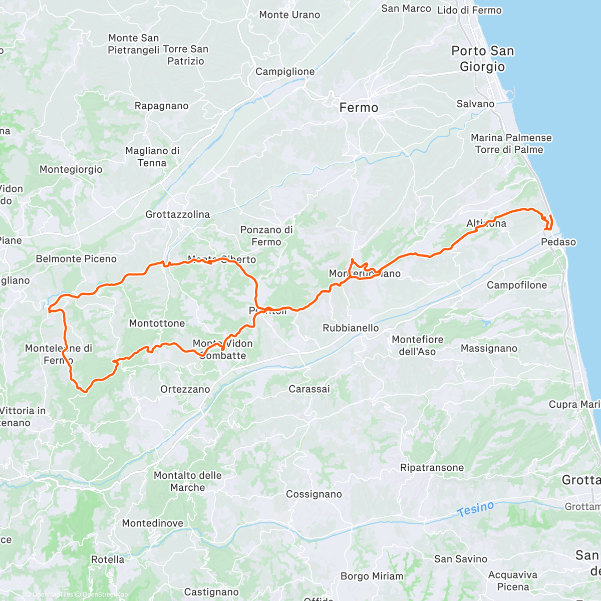 Map of the activity, Morning Gravel Ride