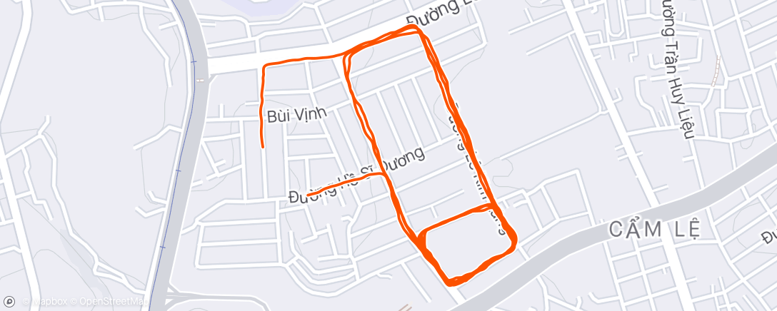 Map of the activity, Afternoon Run