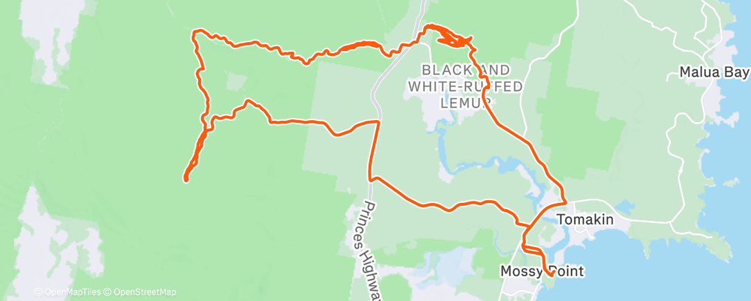 Map of the activity, Cycling