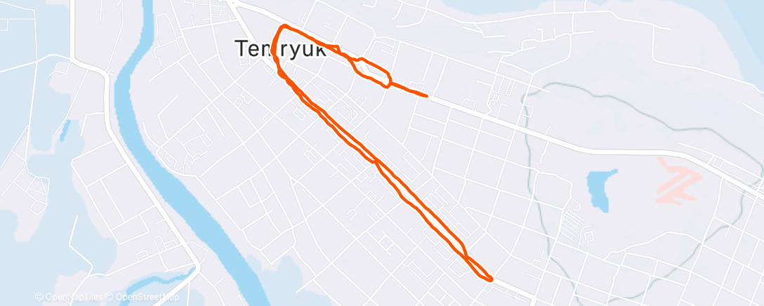 Map of the activity, Утренний забег