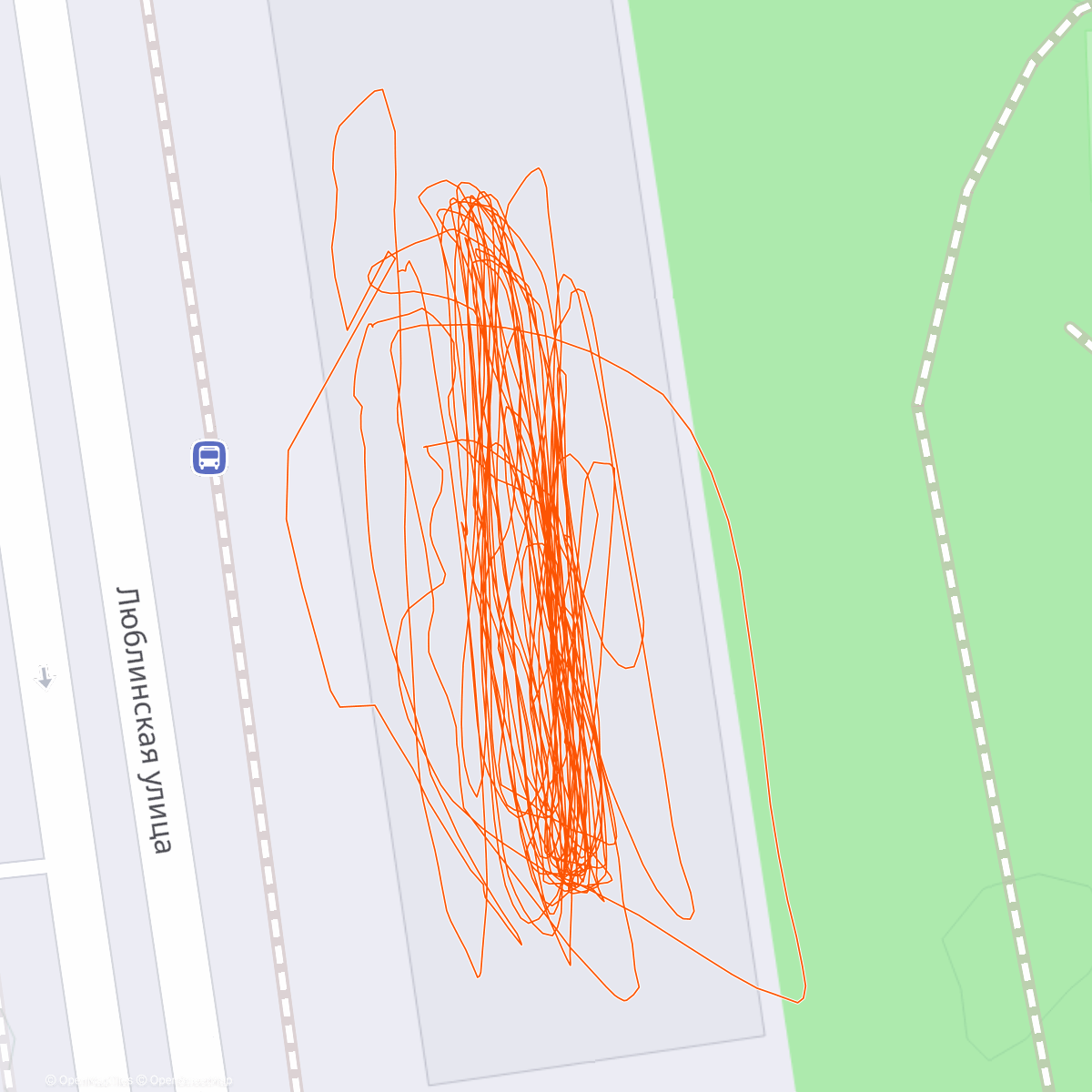 Map of the activity, Москвич. 9 км. 200/200х14 за 39-40 сек, последний за 35 сек