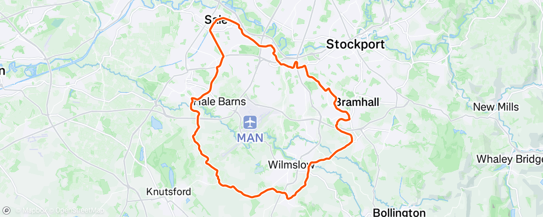 Map of the activity, Afternoon Ride