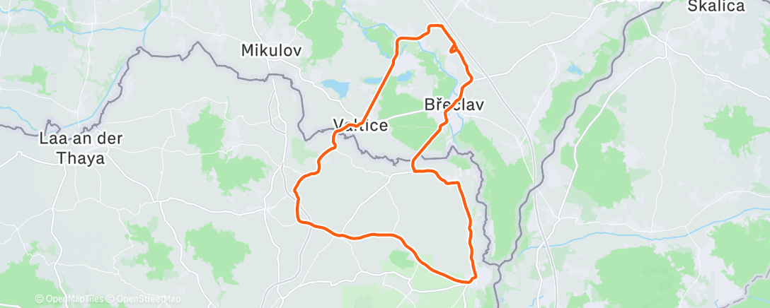 Map of the activity, Lunch Ride