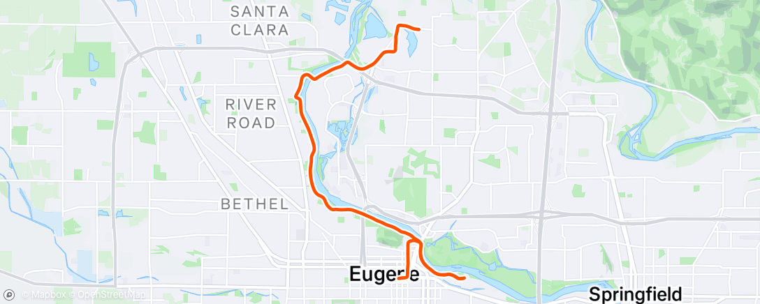 Map of the activity, Afternoon Ride
