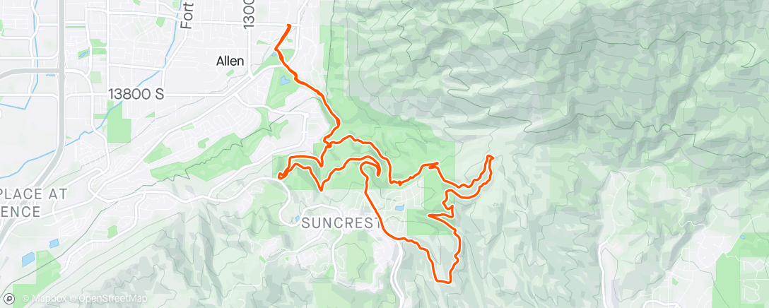 Карта физической активности (Evening E-Mountain Bike Ride)