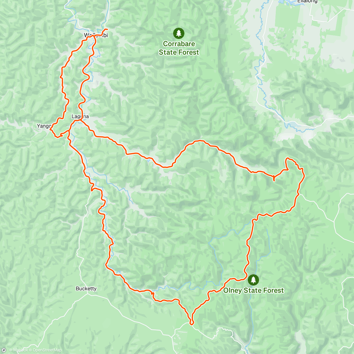 Mappa dell'attività Wollombi Gravel Fest Day 1