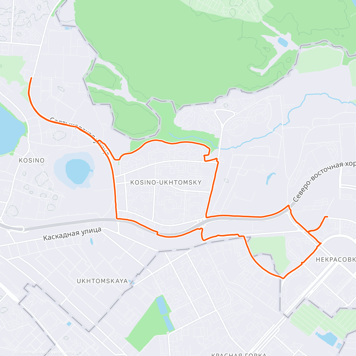 Map of the activity, Полуденный забег