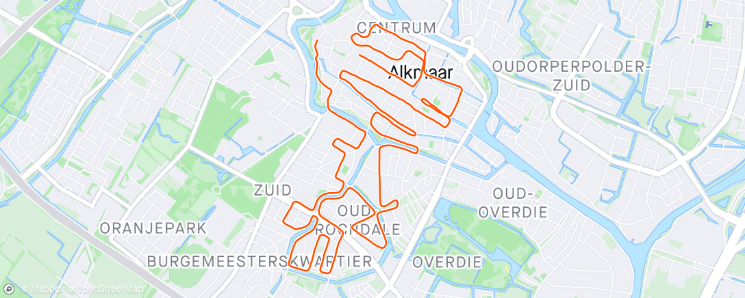 Map of the activity, Alkmaar City Run, PR