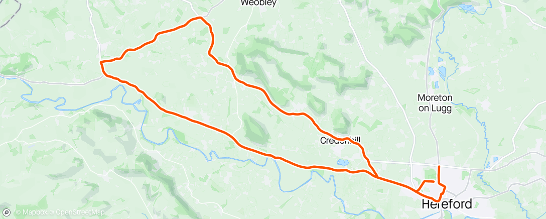 Map of the activity, First chain gang of the year spat after 7 miles 🤣