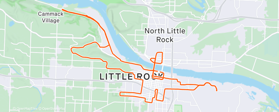 Map of the activity, Morning Run