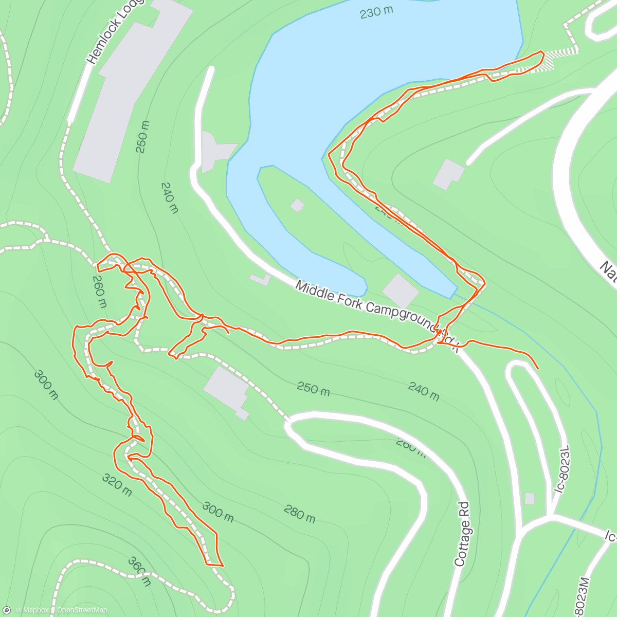 Map of the activity, Balance Rock hike