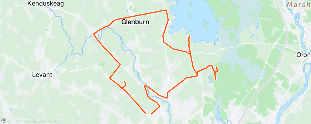Map of the activity, Afternoon Ride