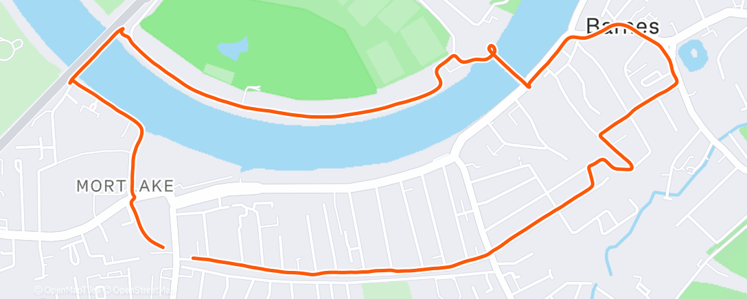 Map of the activity, Easy 5k to close out the week