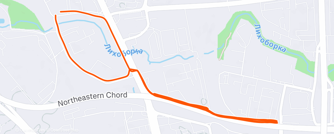 Карта физической активности (Afternoon Run)