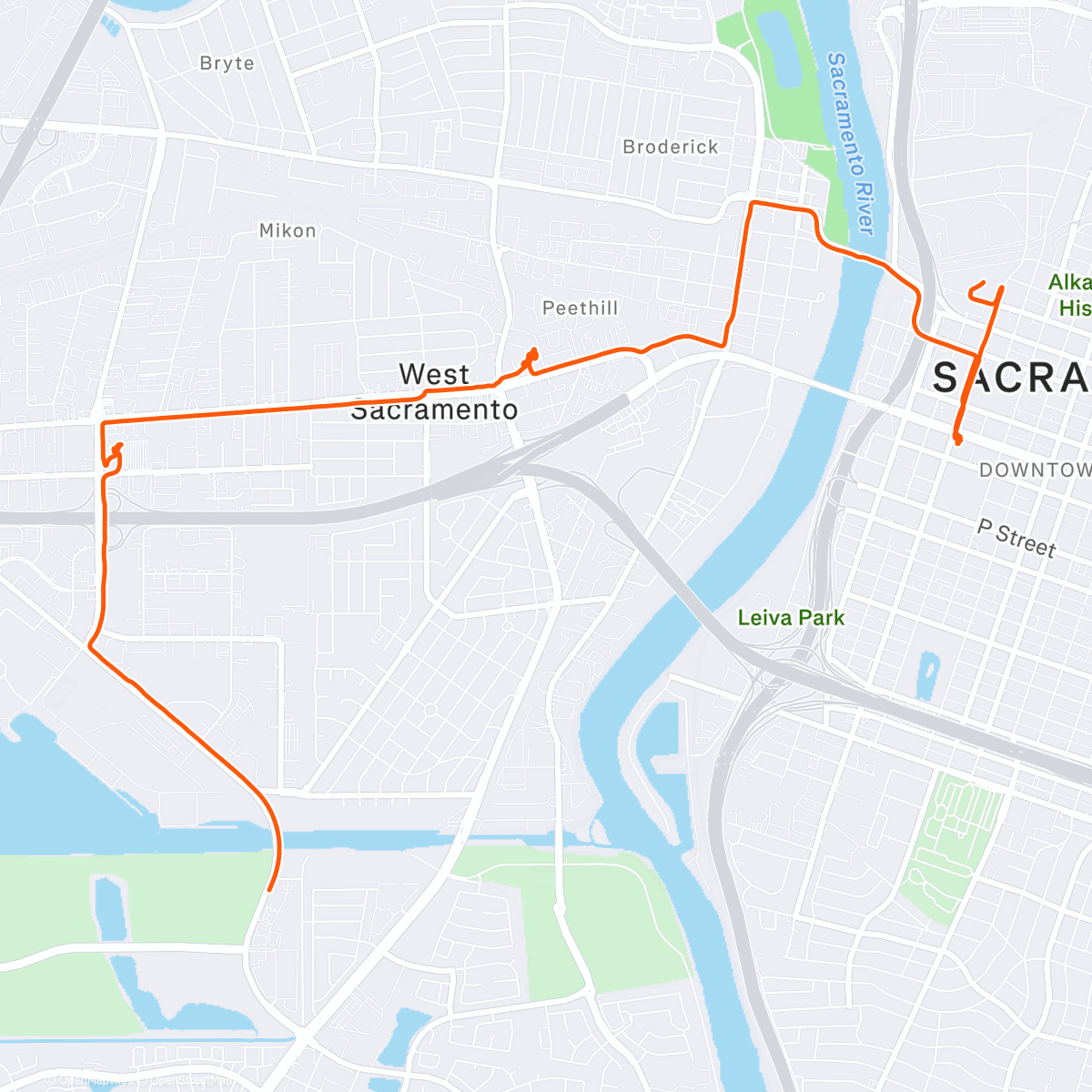 Map of the activity, ChemoRiders day 531