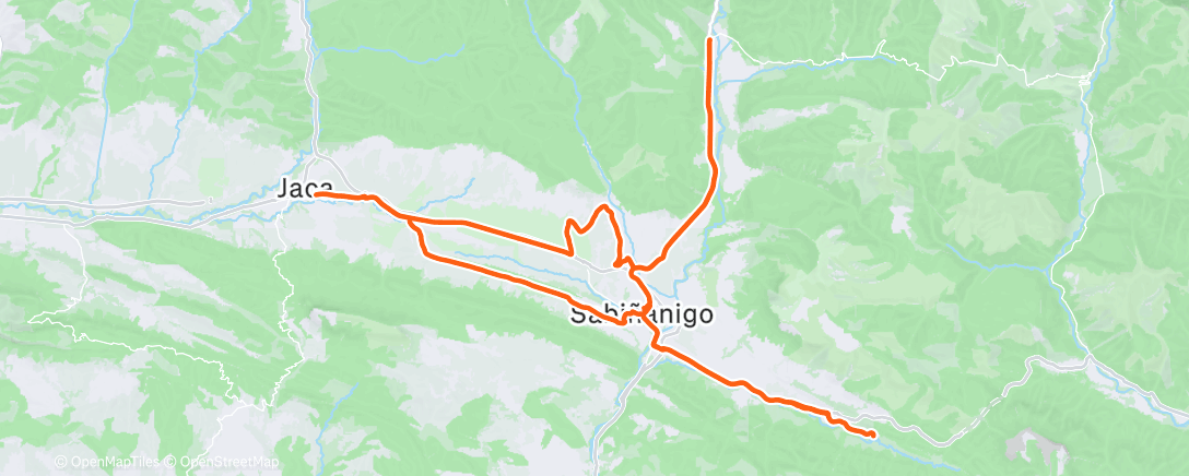 Карта физической активности (Bicicleta a la hora del almuerzo)