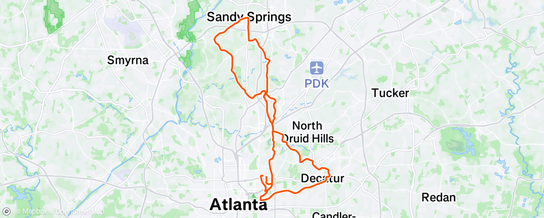 Map of the activity, Morning Ride