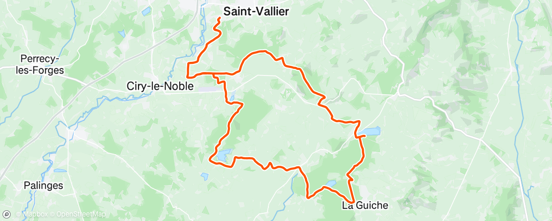 Map of the activity, Sortie vélo le matin