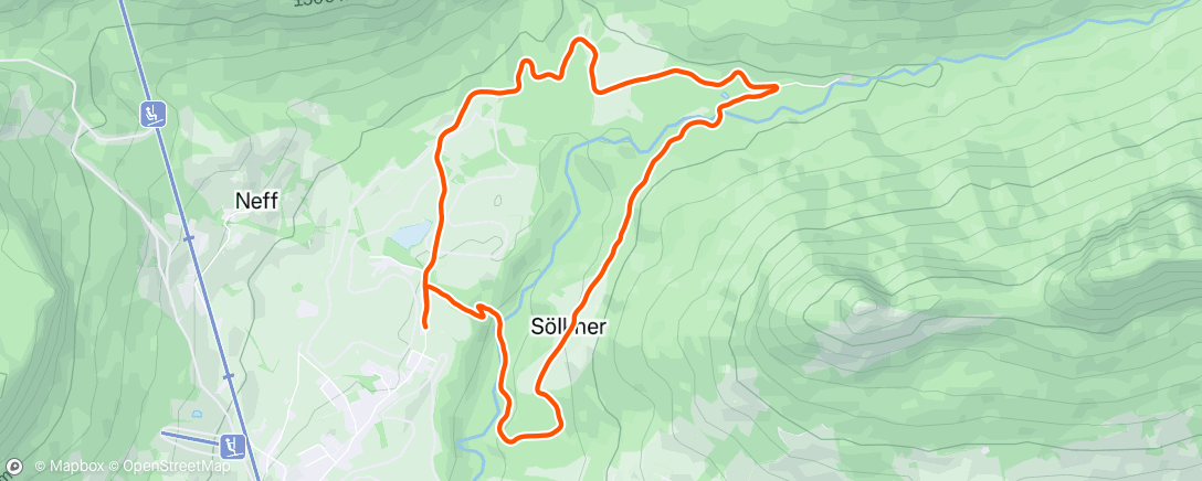 Map of the activity, Lunch Trail Run