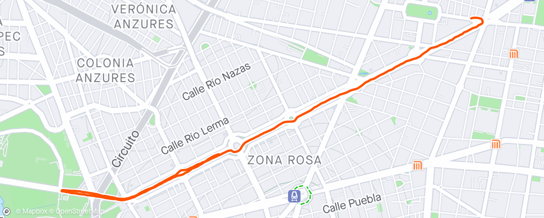 アクティビティ「Carrera por la mañana」の地図