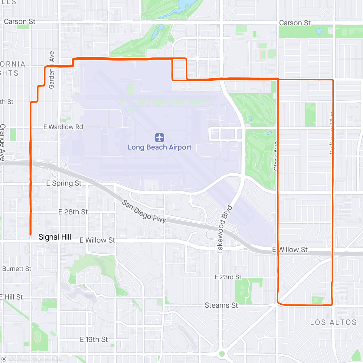 Map of the activity, Chilly quick ride